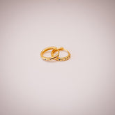 Juliet Gold Hoop Earrings with Multi Coloured Crystals